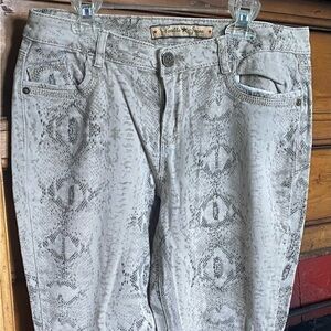 Snake skin print pants